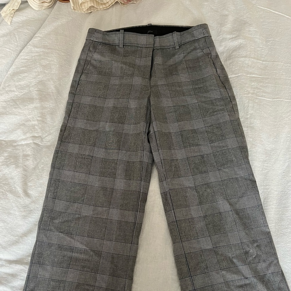 J.Crew Plaid Crop Work Pants